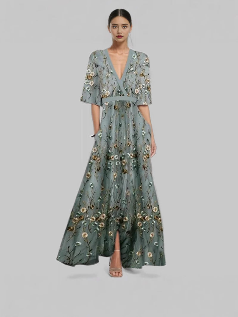 Océane | Elegante jurk met bloemen