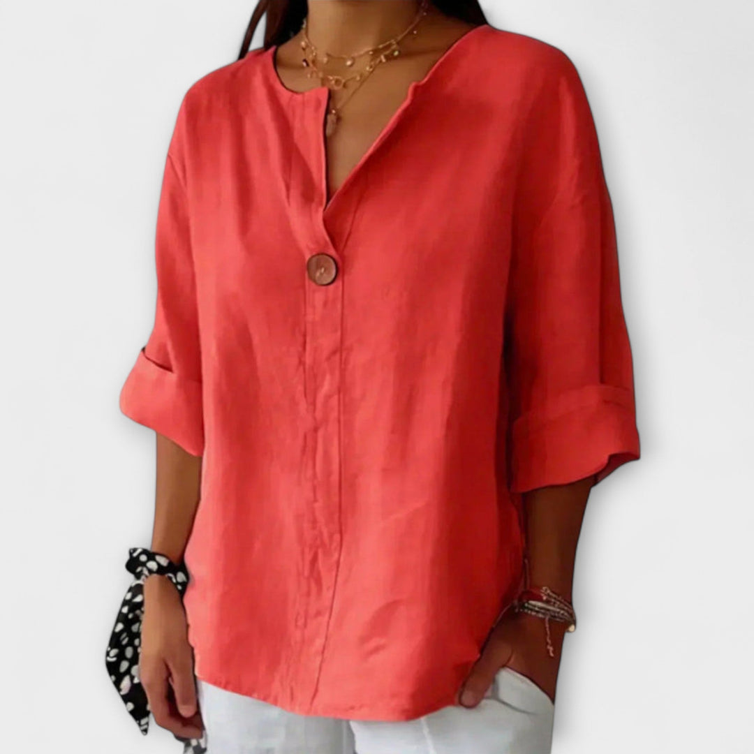 Nicole - Elegante blouse met V-hals