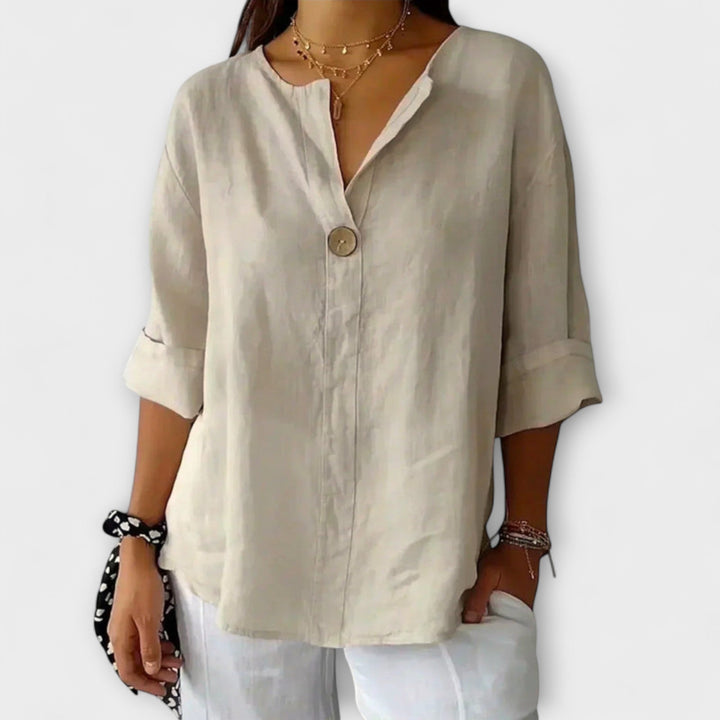 Nicole - Elegante blouse met V-hals