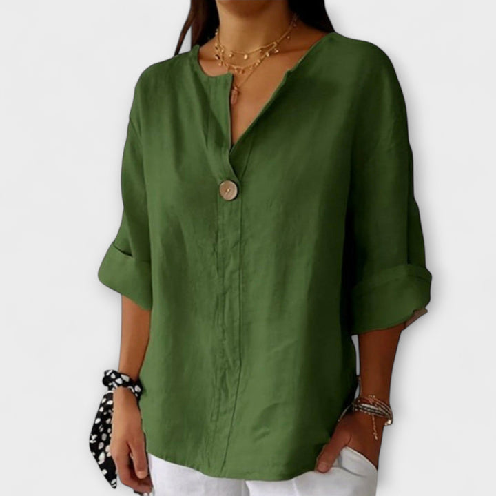 Nicole - Elegante blouse met V-hals