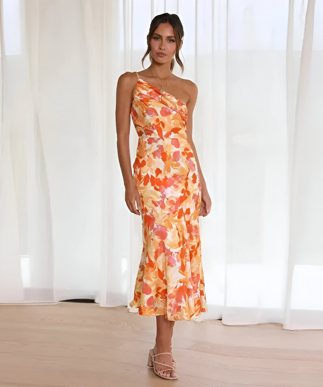 Laura™ | One-Shoulder Bloemenjurk