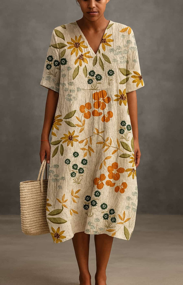 Aubrey - Stijlvolle casual midi jurk