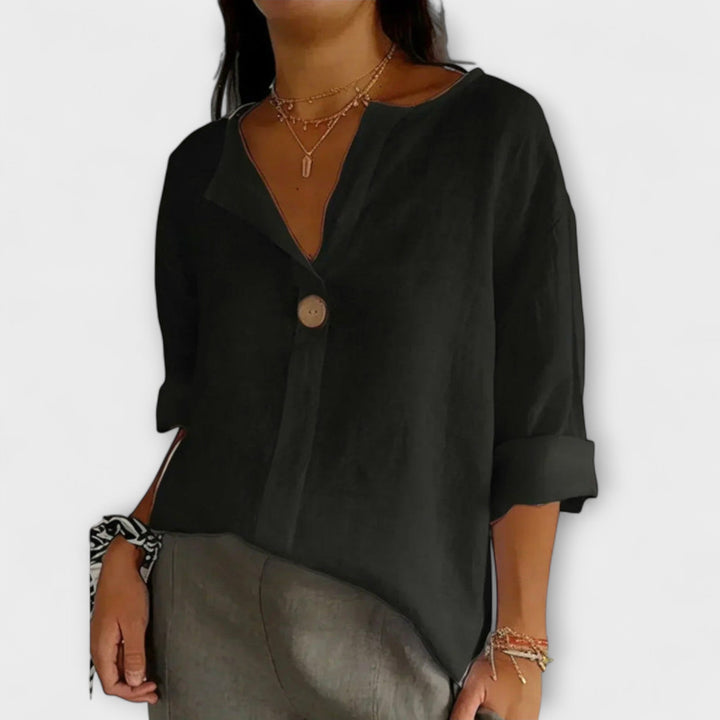 Nicole - Elegante blouse met V-hals