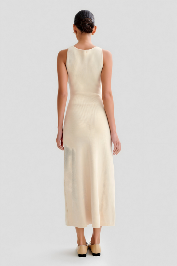Sarah™ | Mouwloze Maxi Jurk met Knopen