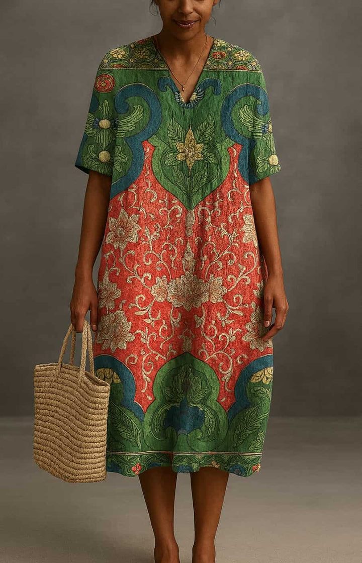 Aubrey - Stijlvolle casual midi jurk