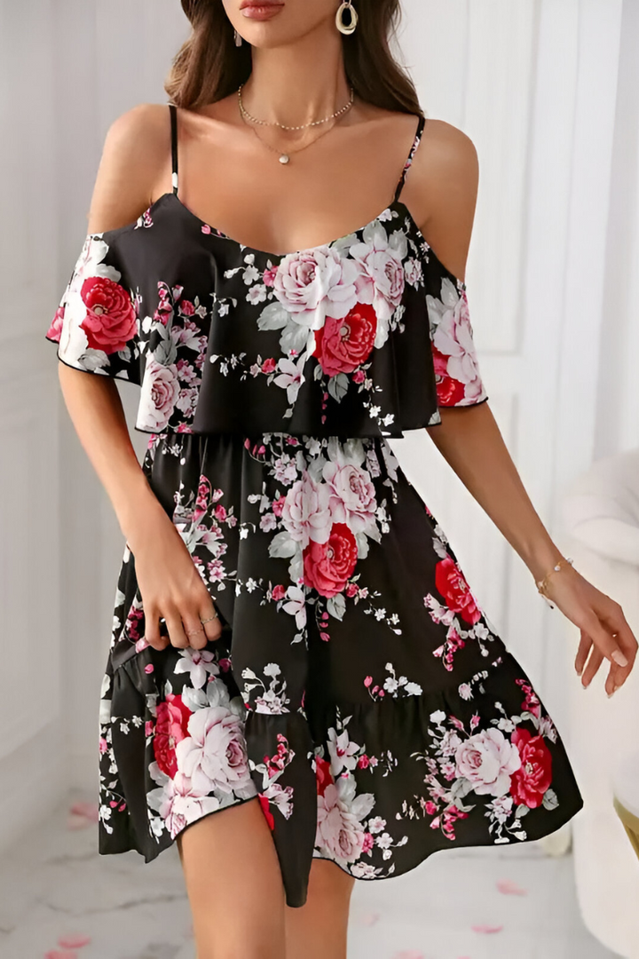 Mila™ | Zomerse off-shoulder jurk met bloemenprint