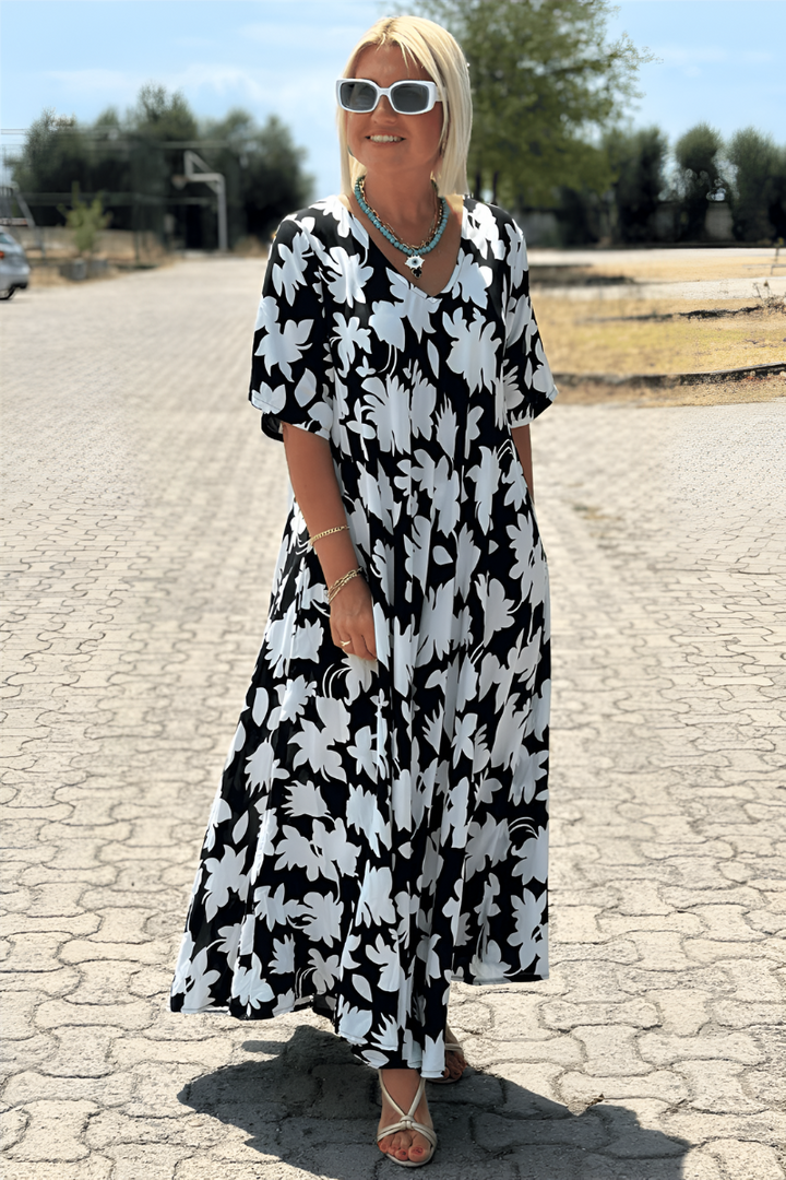 Marits™ | Casual Bloemen V-hals Jurk