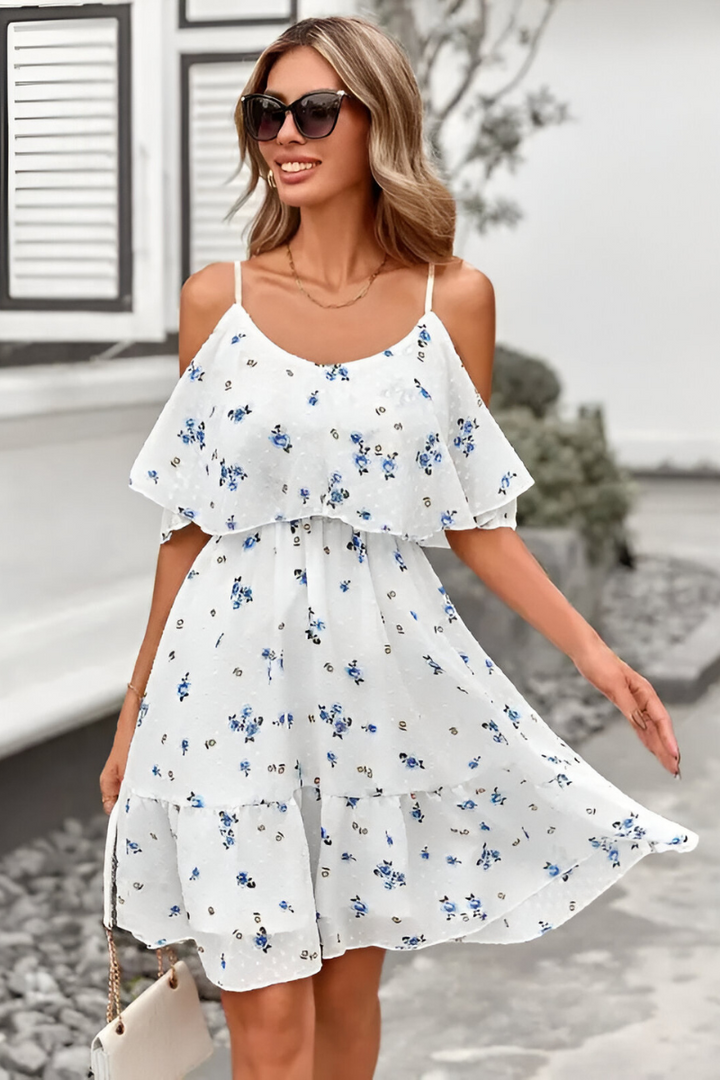 Mila™ | Zomerse off-shoulder jurk met bloemenprint