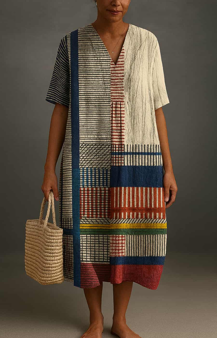 Aubrey - Stijlvolle casual midi jurk