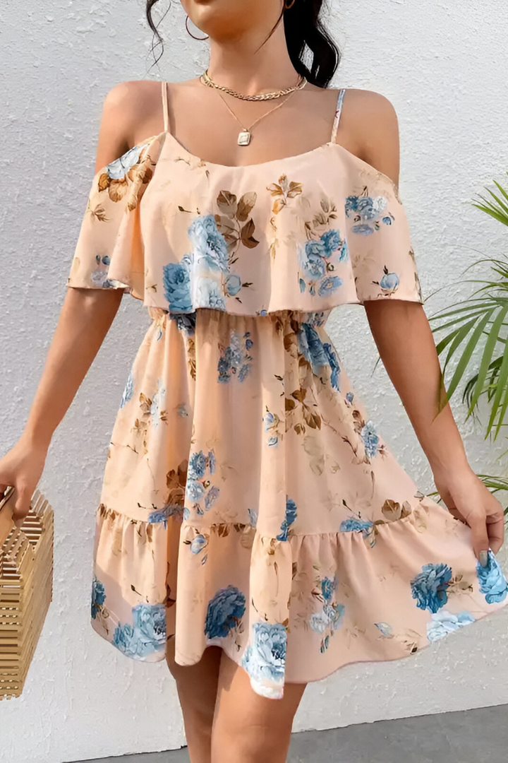 Mila™ | Zomerse off-shoulder jurk met bloemenprint