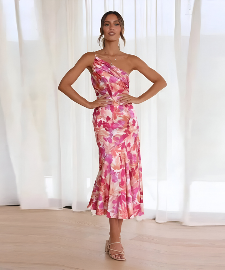 Laura™ | One-Shoulder Bloemenjurk