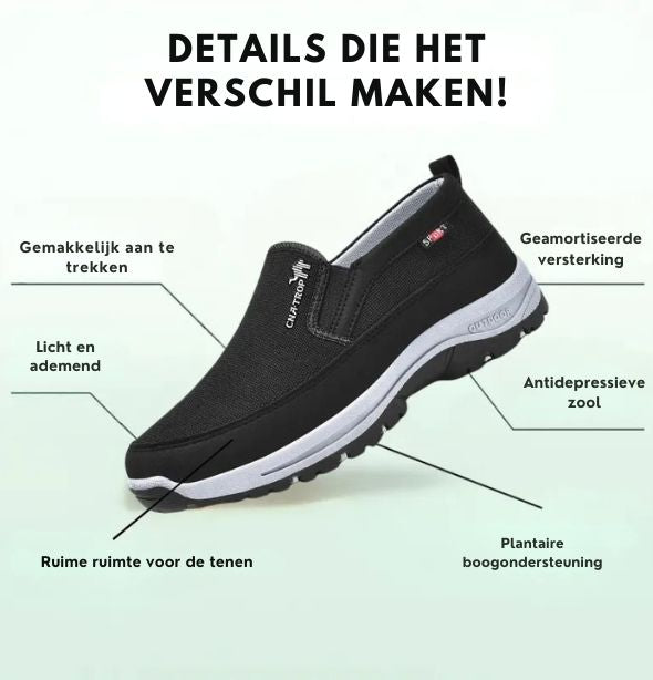 OrthoSport+™ | Herenschoenen met Orthopedisch Comfort voor Wandelen