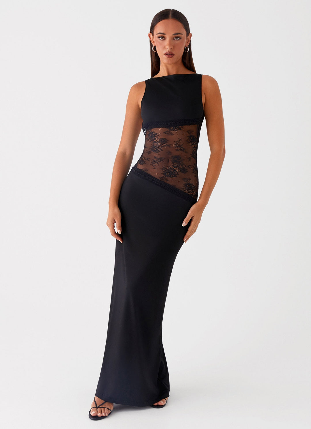 Kalina™ | Maxi Jurk met Elegante Mesh Details