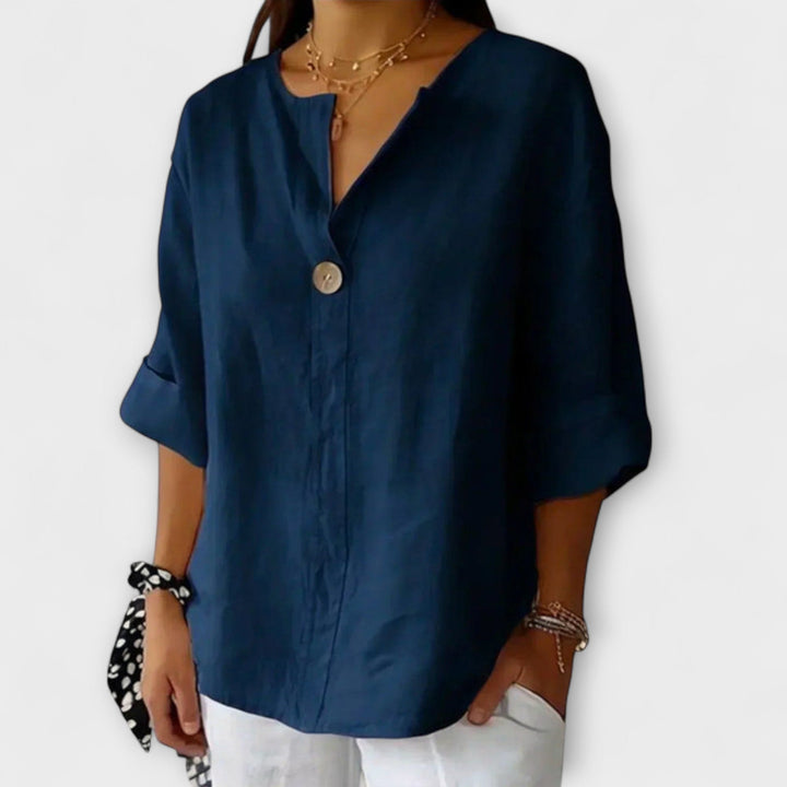 Nicole - Elegante blouse met V-hals