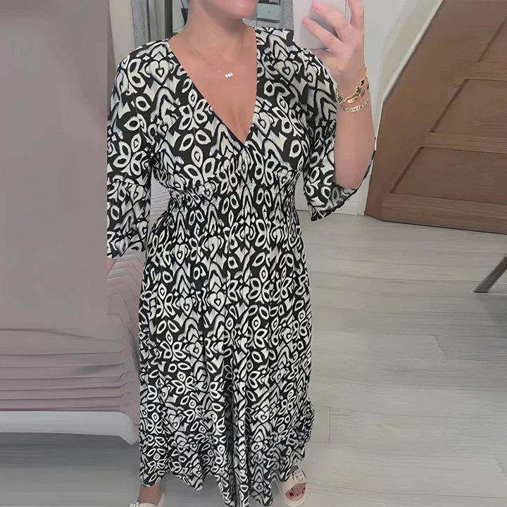 Myrthe™ | Boho Chic V-hals Jurk