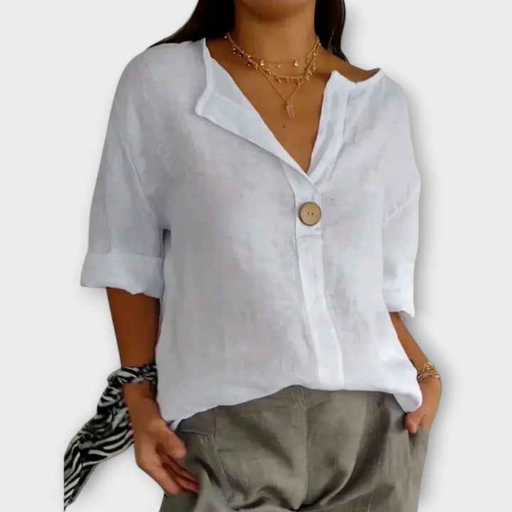 Nicole - Elegante blouse met V-hals