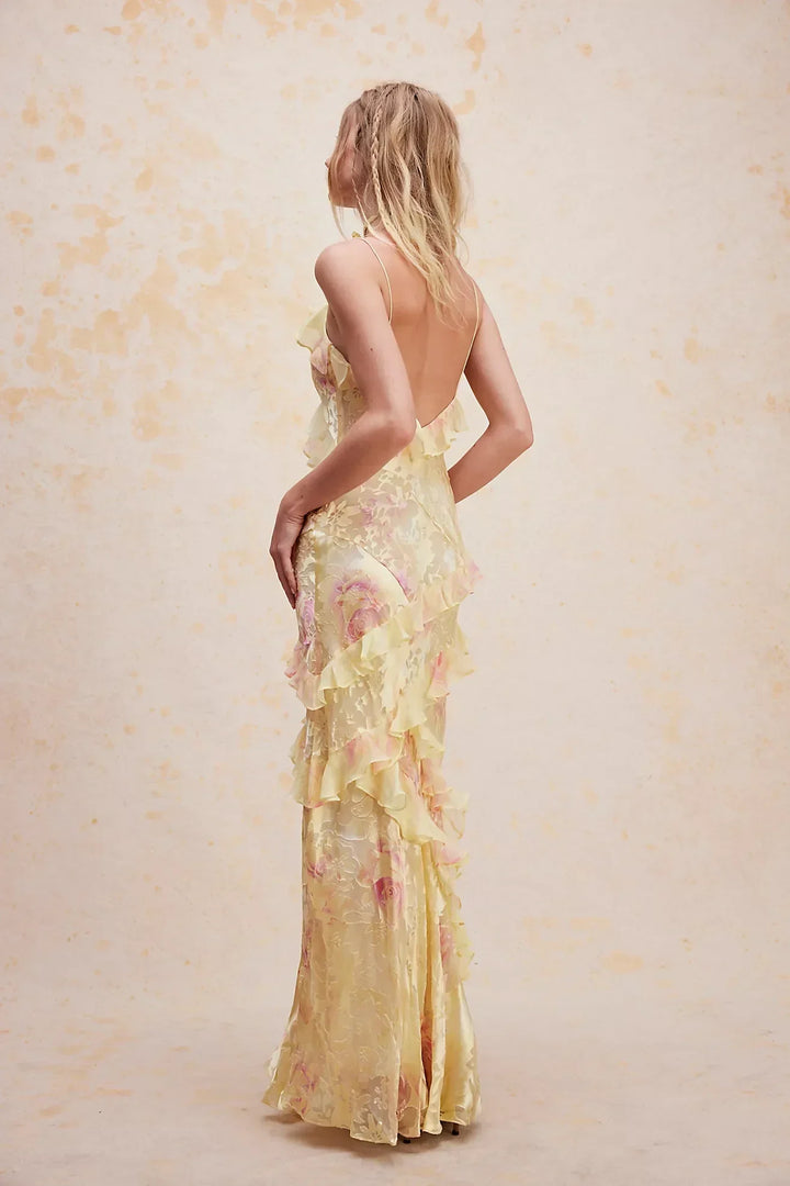 Annabel™ | Elegante Bloemen Maxi-jurk