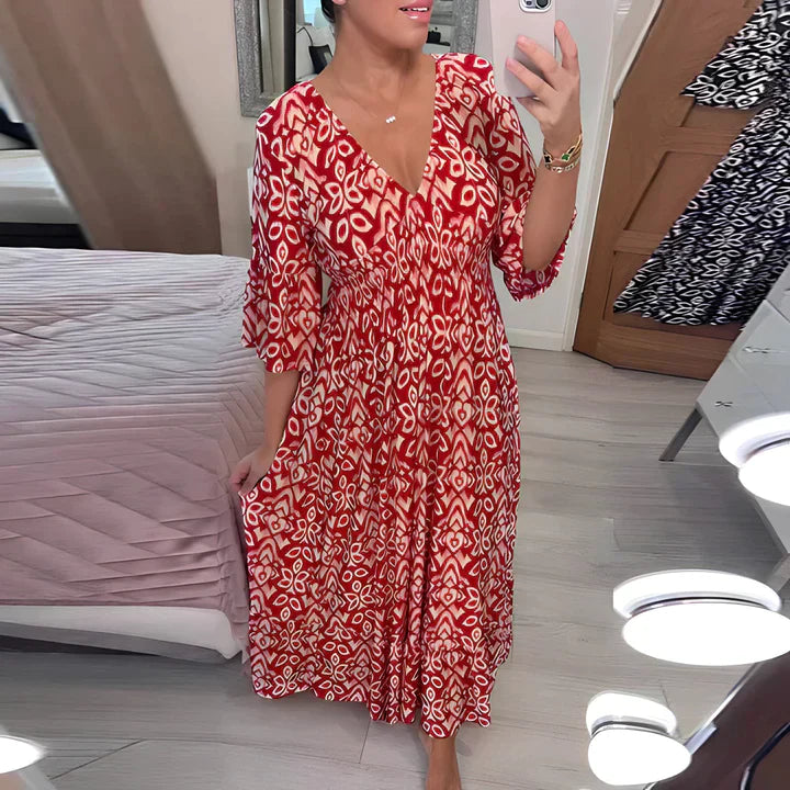 Myrthe™ | Boho Chic V-hals Jurk